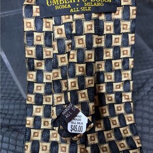Black and Gold Silk Tie